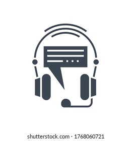Support Related Vector Glyph Icon. Isolated on White Background. Vector Illustration.