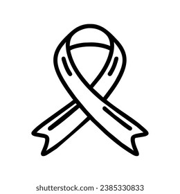 support ribbon icon vector isolated