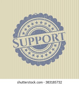 Support rubber seal with grunge texture