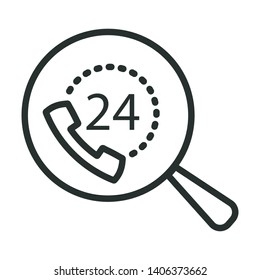 support search - minimal line web icon. simple vector illustration. concept for infographic, website or app.
