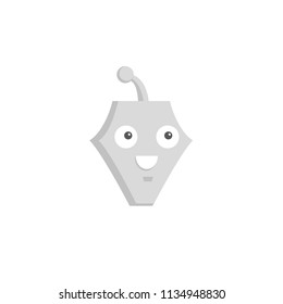 Support service bot icon. Vector illustration Artificial Intelligence. Logo concept of Robot on white background. Media, soft, cybernetics, support center, electronics, software, technology, network.