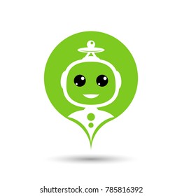 Support service bot. Vector illustration