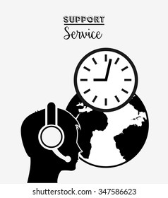 support service design, vector illustration eps10 graphic 