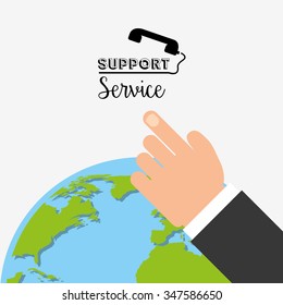 support service design, vector illustration eps10 graphic 