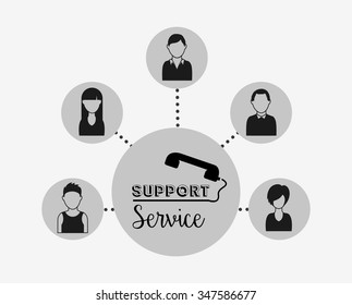 support service design, vector illustration eps10 graphic 