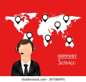 support service design, vector illustration eps10 graphic 