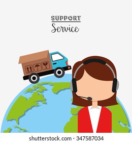 support service design, vector illustration eps10 graphic 