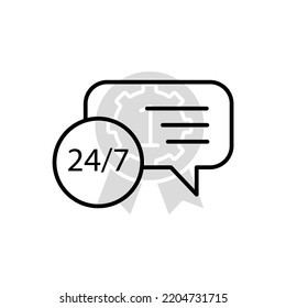 Support service and Helpdesk related concept line icon. Simple element illustration. Support service and Helpdesk related concept outline symbol design.