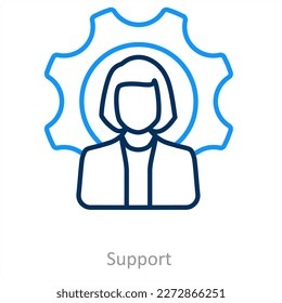 support and service icon concept