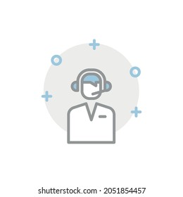 support service icon concept design illustration
