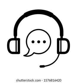 Support service icon design. Customer Service center icon in trendy flat style design. Vector illustration.