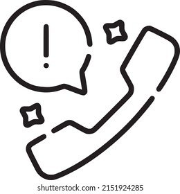 Icono de servicio de asistencia, consejo al cliente de línea directa, ayuda al centro de llamadas, símbolo de línea en fondo blanco, EPS

