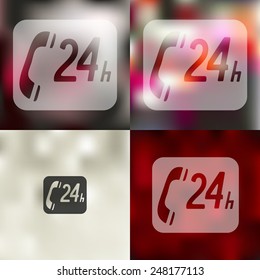 support service icon on blurred background