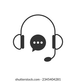 Diseño del vector de iconos del servicio de soporte.