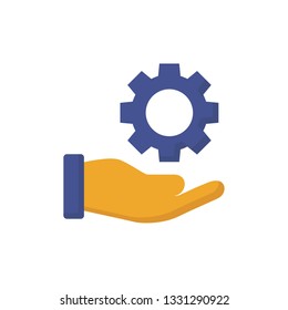 support service icon vector flat style