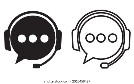 Support service icons. Online support icons set. Service open 24 h hours a day and 7 days a week. Info. Call center symbols