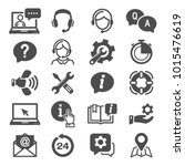 Support and Service Icons Vector.