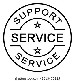 Support Service On White Background