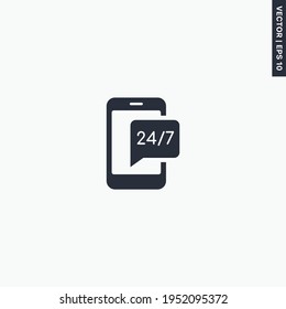 Support, service, premium quality flat icon. Vector logo concept for web graphics, EPS 10