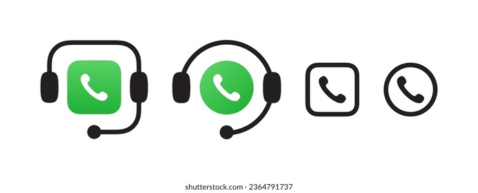 Support service. Quick response icons. Information service. Customer service. Vector scalable graphics