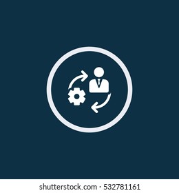 Support service and telemarketing vector icon 