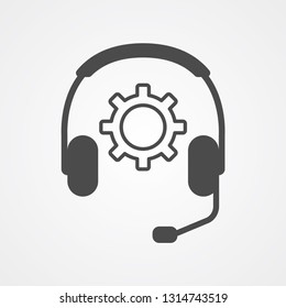 Support service vector icon sign symbol