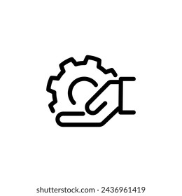 Support service vector icon , thin line design