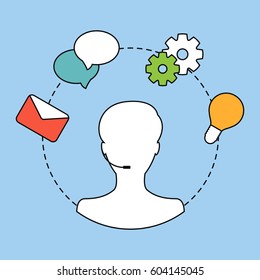 Support service. Vector illustration