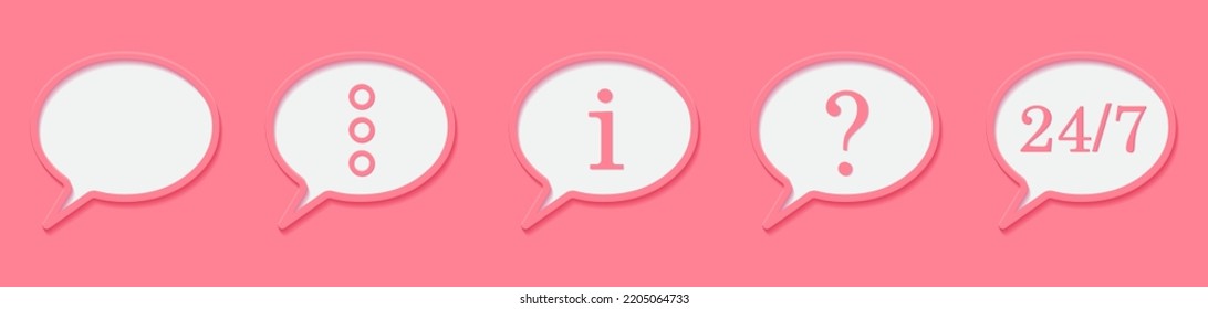 Support-Service. Vektorspezifische Symbole. Der Kunde unterstützt rosafarbene Vektorsymbol-Zeichen. Symbole des Callcenters. Symbole des Dienstkonzepts.