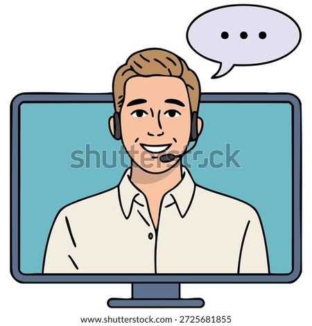 Support services customer care isolated vector illustration on white background