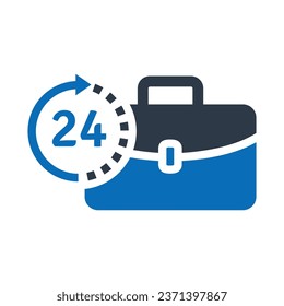 Support Services Flat Blue Icon Isolate On White Background Vector Illustration | Seo Icons