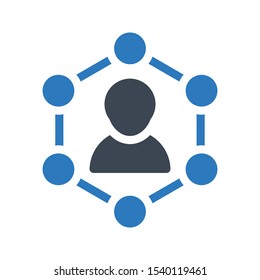 support services vector glyph color  icon