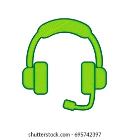 Support sign illustration. Vector. Lemon scribble icon on white background. Isolated