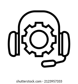 Support sign. Outline or linear icon.