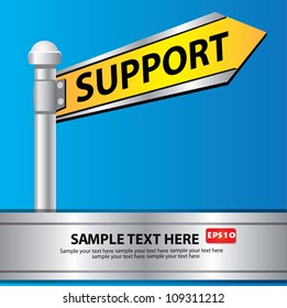 Support signpost,Vector