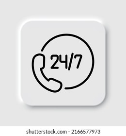 Support simple icon vector. Flat design. Neumorphism design.ai