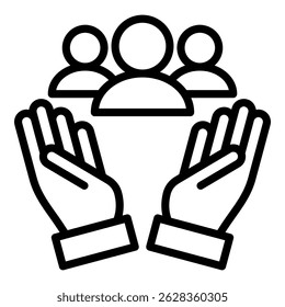 Suportar Coleção de Ícones de Vetor Simples