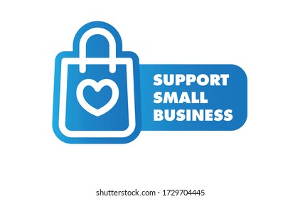 Support Small Business Sticker. Popular Social Media Design. Vector File. Buy Local.
