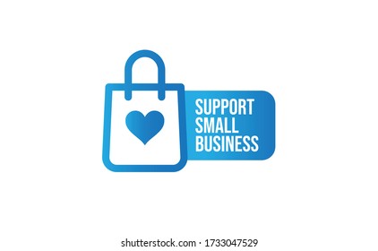 Support small business sticker. Popular Social Media design. Vector file. Buy local.
