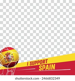 I support Spain european football championship profil picture frame banners for social media