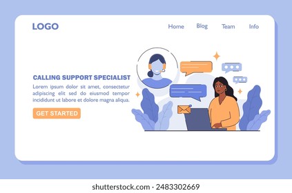 Support specialist concept. Online customer service. Vector flat illustration. - Powered by Shutterstock - Get 15% off with code: PIKWIZARD15