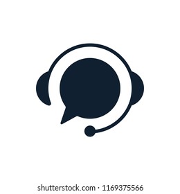 Support with speech bubble on white background. Flat vector support icon design. - Shutterstock ID 1169375566