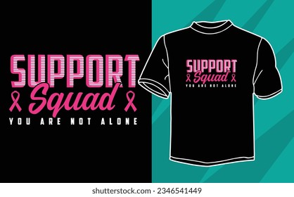 support Squad breast cancer t shirt design