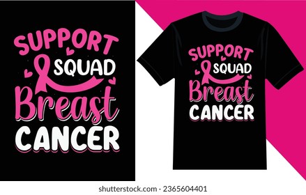 Support Squad Breast Cancer T shirt Design