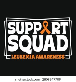 Support Squad Leukemia Awareness T-shirt Design