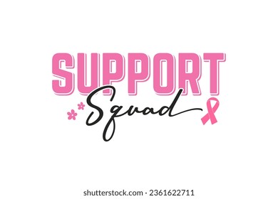 Support Squad typography T shirt design