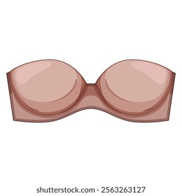 support strapless bra cartoon. seamless underwire, bandeau convertible, up adhesive support strapless bra sign. isolated symbol vector illustration