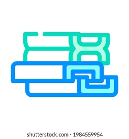 soportar estructuras, vigas y canales de construcción de materiales de color vector de icono. estructuras de soporte, vigas y canales de construcción de material de señalización. ilustración de símbolo aislado