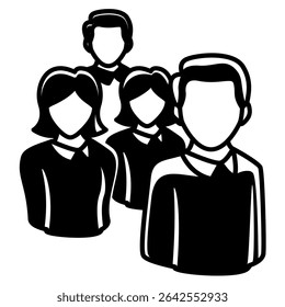 Support System icon represented by group Black Filled style.