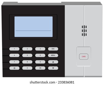 Support system for monitoring employee time. Vector illustration.